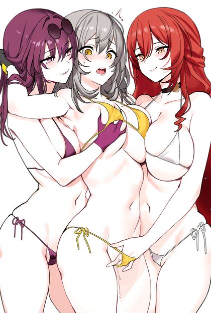 Hardcore hottie Stella sandwiched by kinky Keiko';pimp daddy! XXX pic