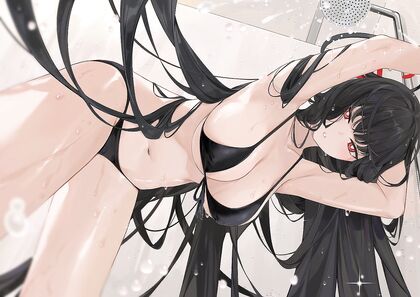 Hella Hot Hentaided Babe Soaks In Steamy Shower With Her XXX Triple-G Strings Exposed