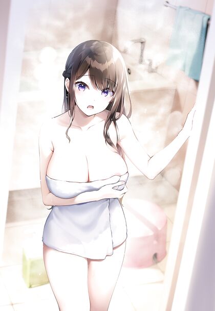 Hella Interrupted Hentai XXX Shower Pic - Soakin’ Wet Babe Gets Surprised!