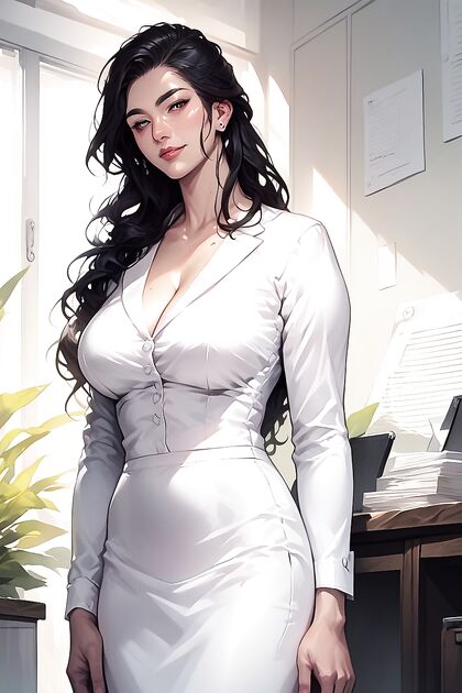 Woman with Dark Eyes Exploring  hentai Pleasures in Detailed AI Porn