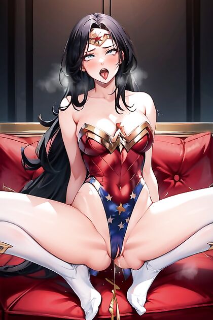 Hot Black-Haired Babe with Perky Tits Gets Wild in the Living Room Hentai Image