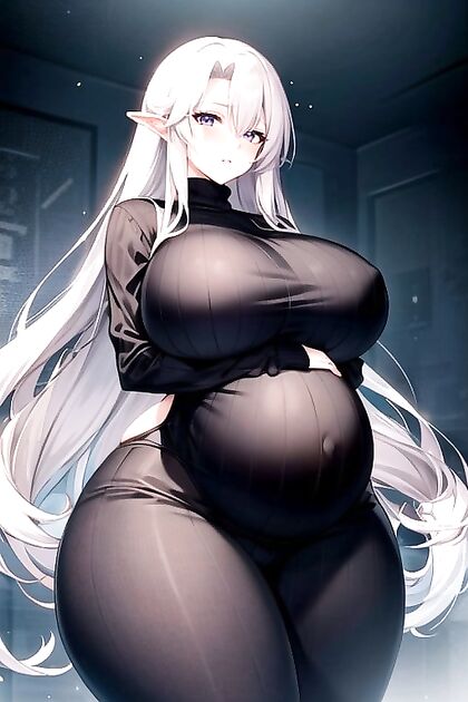 Illyasviel von Einzbern's Pregnant Body and Thick Thighs in Steamy Hentai Picture