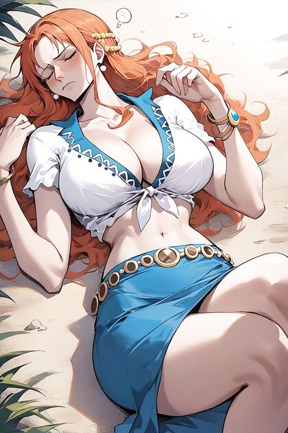 Tired Blush With Closed Eyes in Seductive Hentai Images