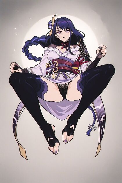 Raiden Shogun's Seductive Views in Full Body Hentai Picture