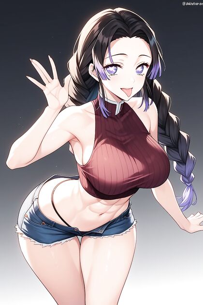 Bending Over with Heart Eyes and Open Smile in Steamy Hentai Picture