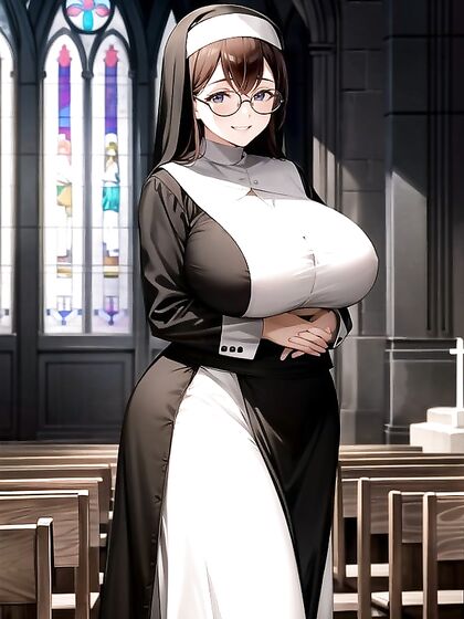 Mature Nun Seduces in Church for Naughty Hentai Pleasure
