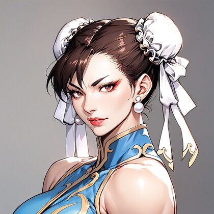 Chun Li's Face Gets Pleasured in Straight Hentai Picture