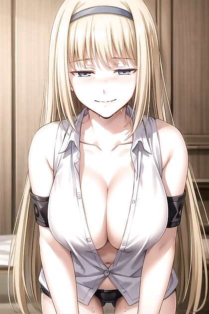 Small Breasts Unbuttoned in Sexy Office Shirt Hentai Images