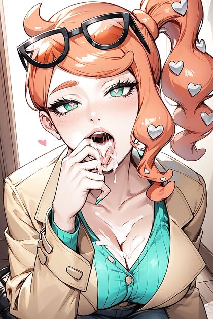 Gaped Holes and Smudged Makeup in  Hentai Cum-in-Mouth Images