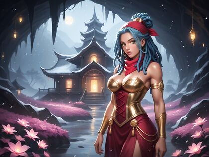 Exploring Gold Treasures – Busty Beauty in Shiny Corset for Steamy Hentai Fun