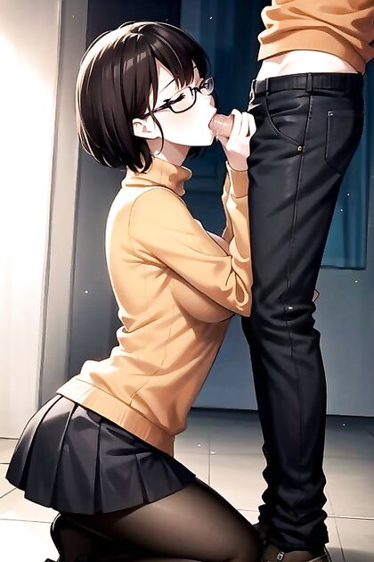 Horny Girl 18+ in Hoodie with Small Ass EnjoysSTEAMY Hentai Picture