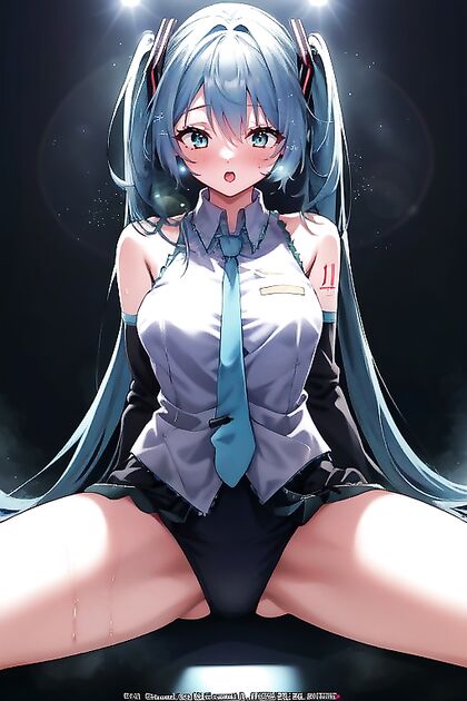 Hatsune Miku into Sultry Splits for  Hentai Pleasure