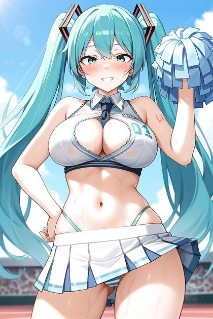 Hatsune Miku's Waist-Up View in Seductive Hentai Picture