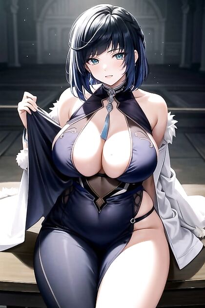 Yelan from Genshin Impact Seduces in a Silky Dress for  Hentai Pleasure