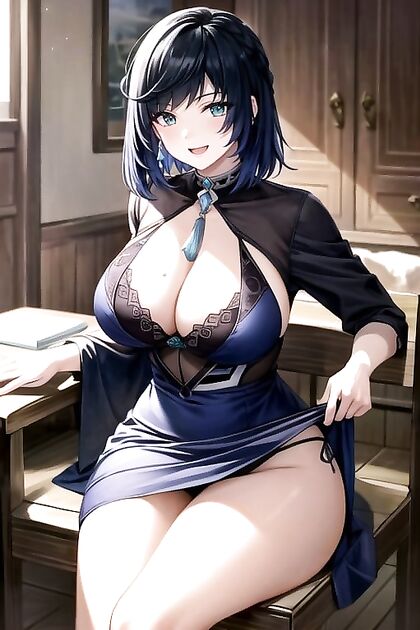 Yelan from Genshin Impact Teases in Silk Dress with Skirt Lifts