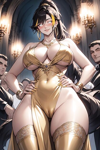 Curvy Brunette with Glowing Eyes Seduces in Steamy Hentai Picture