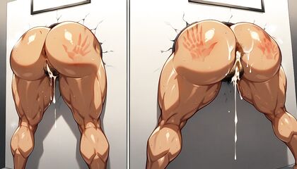 TomBoy 18+ with Big Arms Gets Her Tight Ass Stretched in Hentai Picture