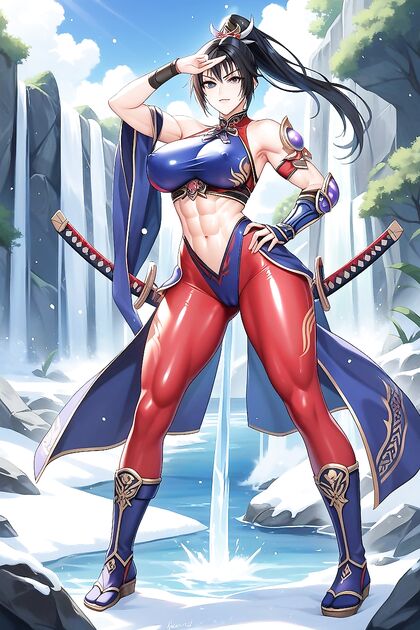 Standing Cameltoe Picture in a Snowy Hentai Fantasy Image