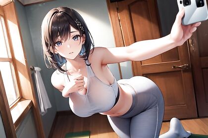Blue-Eyed Naruto Charmer in Green Dress Scores Big in Hentai Picture
