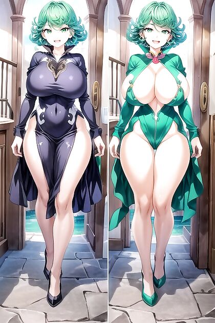 18-Year-Old Green-Eyed Beauty with Natural Breasts in Seductive Hentai Picture