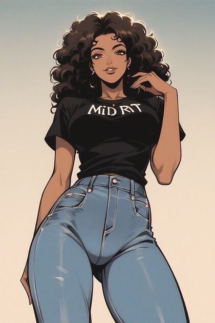 African Beauty with Brown Eyes and Tiny 18+ Ass inMind-Bending Hentai Picture