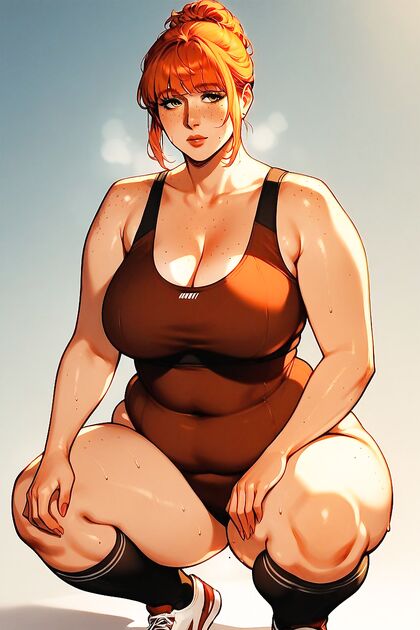 Grinning Freckled Girl 18+ Gets Sweaty in Horny Hentai Picture