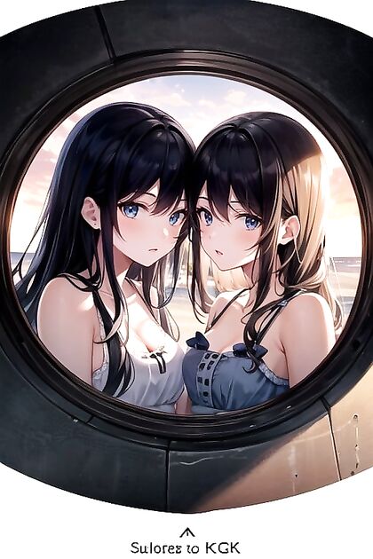 Backlit Fisheye Fun with Two Lovers in Steaming Hentai Picture
