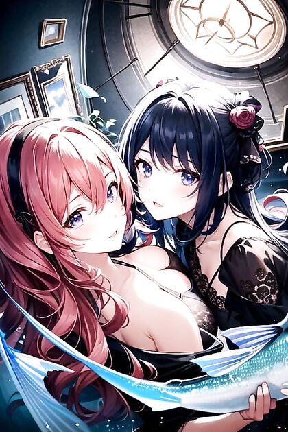 Close-Up Intimacy – Two Lovers in Sensual Backlit hentai Picture