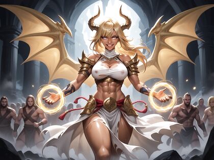 Fit Breasts and Strong Ass with Bobcut in Seductive Hentai Picture