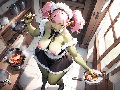 Round-Assed Chef Goes Commando in Steamy Kitchen Hentai Picture
