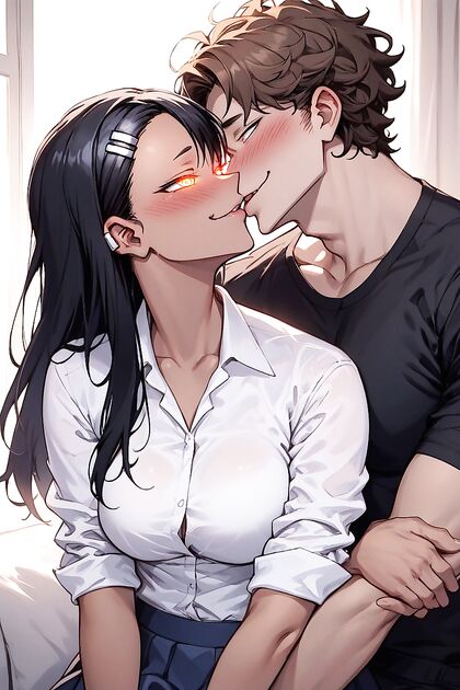 Hayase Nagatoro's Glowing Eyes Lead to  Hentai Pleasure