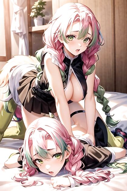 Mitsuri Kanroji from Demon Slayer Seduces with Full Bodied Curves in Hentai AI Picture