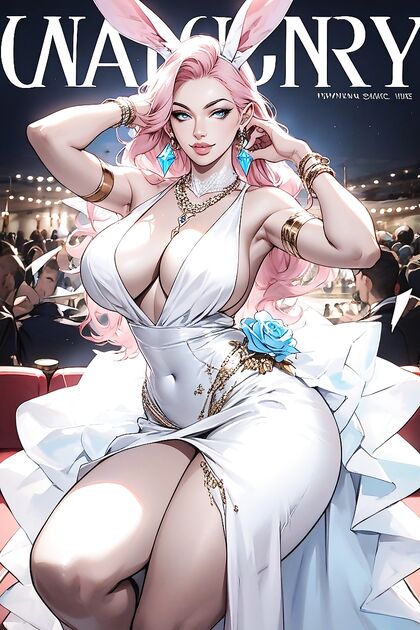 Furry Girl 18+ with Platinum High Heels and Gray Blue Eyes in Steamy Hentai Picture