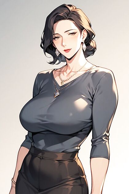 Armored Gloves, Square Black Croc Top, and Red Panties Hentai Pleasure