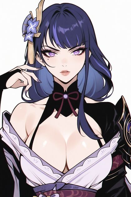 Raiden Shogun Gets ly Detailed in Close-Up Hentai Images