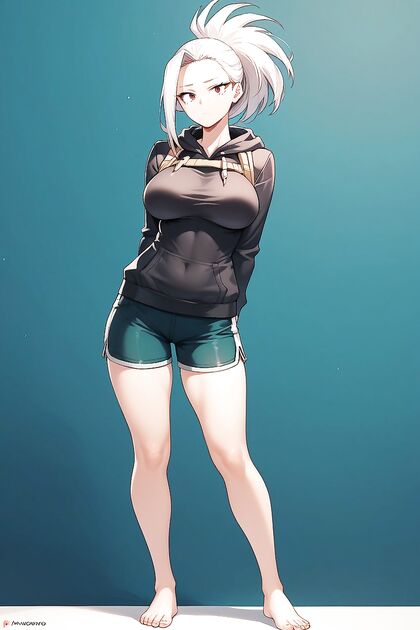White-Haired Beauty with Red Eyes Expresses Her Desire in Steamy Hentai Images