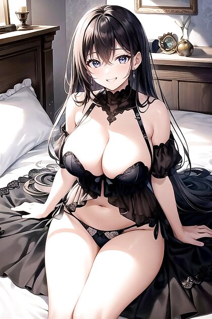 Arms Bound Tight in Bed for  Waist-Shot Hentai Pleasure