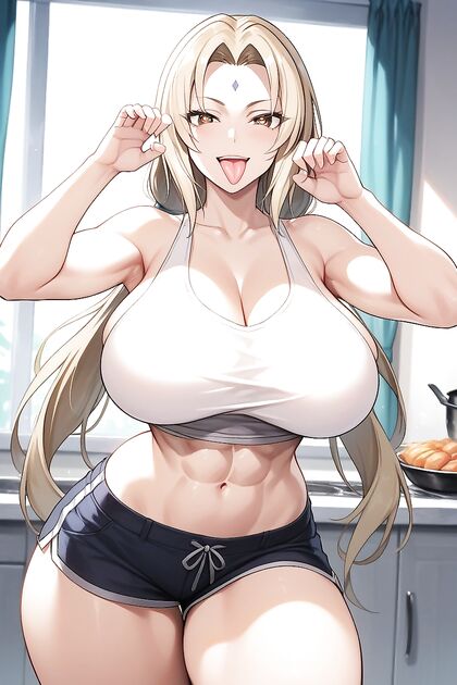 Front View of Busty Beauty with Round Ass and Seductive Smile in hentai AIPorn