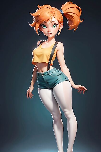 Misty from Pokémon in Pantyhose for Full-Body Hentai Pleasure