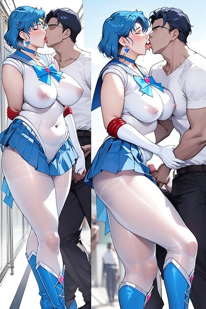 Fighting Enemies in a Translucent Bodysuit with Ahegao Faces of Pleasure