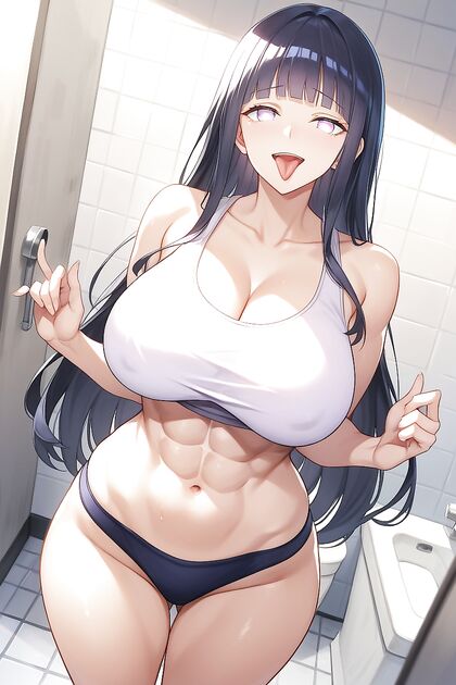 -hearted Eyes, Bathroom Bliss – Smiling Mouth Opens Wide in hentai ecstasy