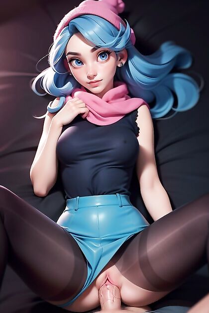 Dawn from Pokémon Wears Pantyhose andTransparent Clothes for Seductive Hentai Pleasure