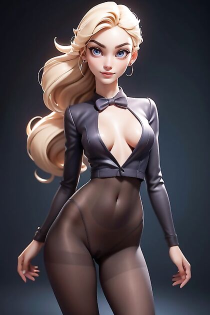 Ace Trainer Shows Off Her Vagina in Sexy Pantyhose Hentai Image