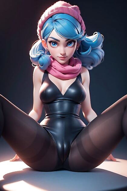 Dawn from Pokémon in Pantyhose Reveals Her Pussy in Steaming Hentai Picture
