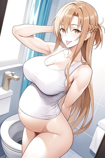 Smiling Heart-Eyed Babe Shows Off Her Sculpted Abs in Steamy Hentai Images