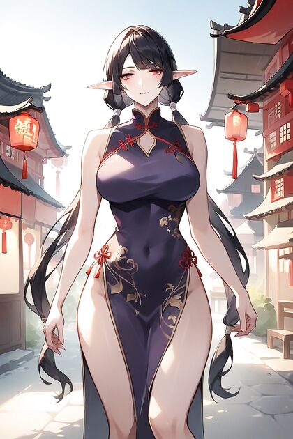 Sexy Chinese Zombie in Hanfu and Elf Ears Takes You to hentai Heaven