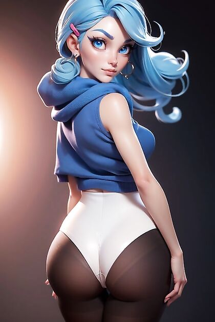 Dawn from Pokémon in Transparent Clothes for Doggystyle POV Hentai Pleasure)