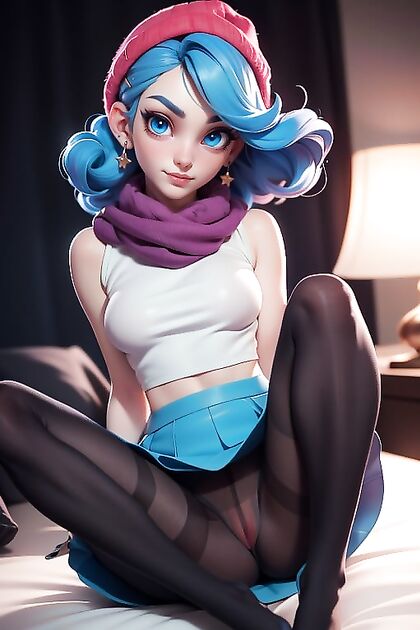 Dawn from Pokémon Spreads Her Legs in Sweaty Hentai Picture