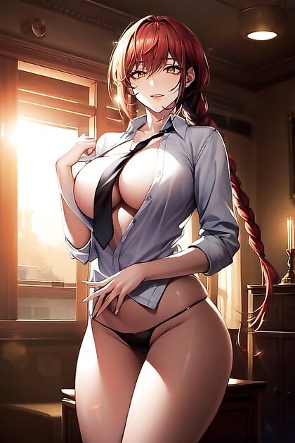 Sunset Seduction – Unbuttoned White Office Shirt Hentai Pleasure