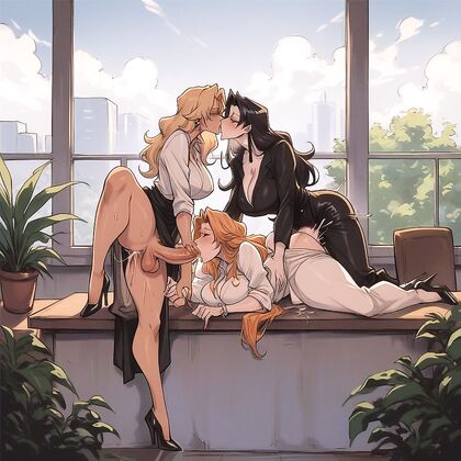 Ginger MILF Kissing Picture in Steamy Hentai Images